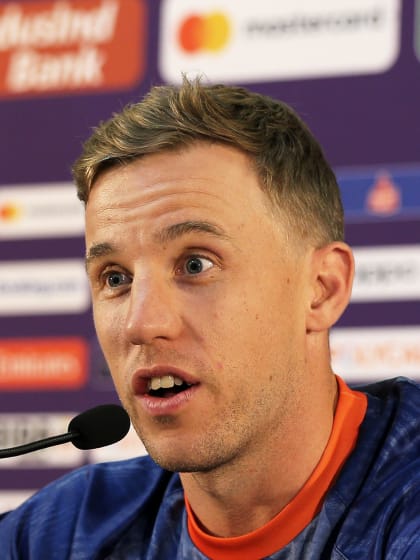 24 October - Delhi - Netherlands player Logan van Beek pre-match press conference