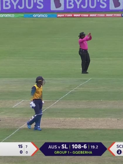 Wicket-Malsha-Shehani-Sri-Lanka-Women v Australia-Women ICC T20WC 2023