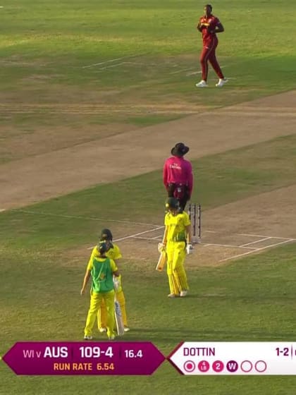 WI v AUS: Meg Lanning bowled by a Deandra Dottin rocket