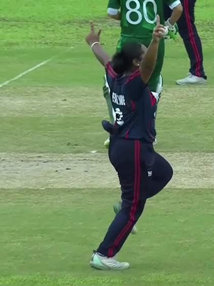 K Khan with a Batting vs Samoa Women Under-19