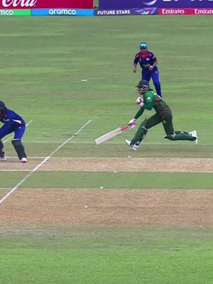 J Ferdous with a Batting vs Nepal Women Under-19