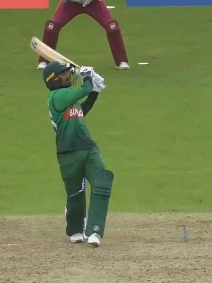 CWC19: WI v BAN - Liton Das's 3 consecutive sixes off Gabriel