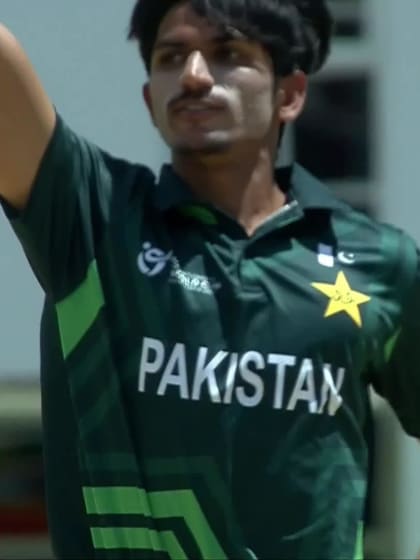 Ahmad Hassan with a Caught Out vs. Ireland