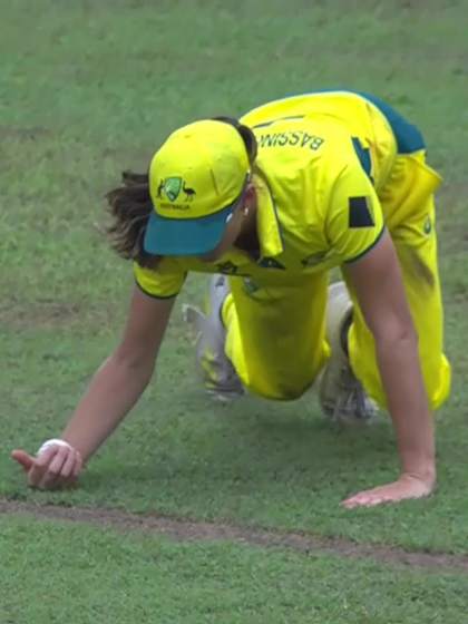 K Meso with a Batting vs Australia Women Under-19