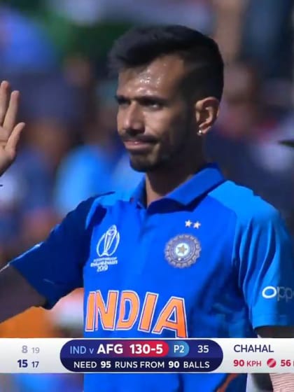 CWC19: IND v AFG - Chahal bowls Asghar Afghan