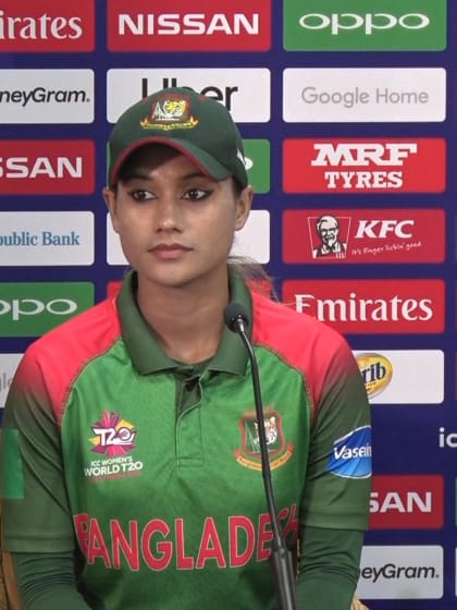 14 November - St Lucia - Bangladesh player Jahanara Alam post-match press conference