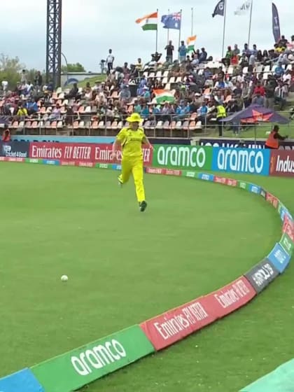 Adarsh Singh with a Four vs. Australia