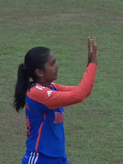 J Spence with a Batting vs India Women Under-19