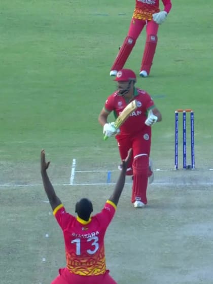 Fayyaz Butt - Wicket - Zimbabwe vs Oman