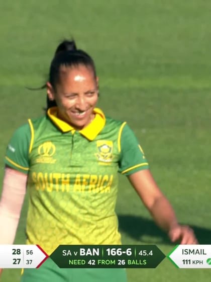 WICKET: Moni bowled for hard-earned 27