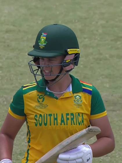 K Reyneke with a Batting vs Australia Women Under-19