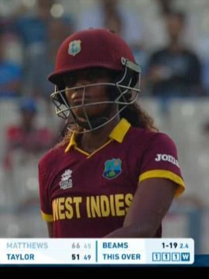 Hayley Matthews Wicket Fall WI V AUS Video ICC Womens WT20 2016