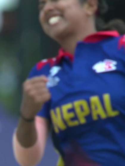 N Hidayah with a Batting vs Nepal Women Under-19