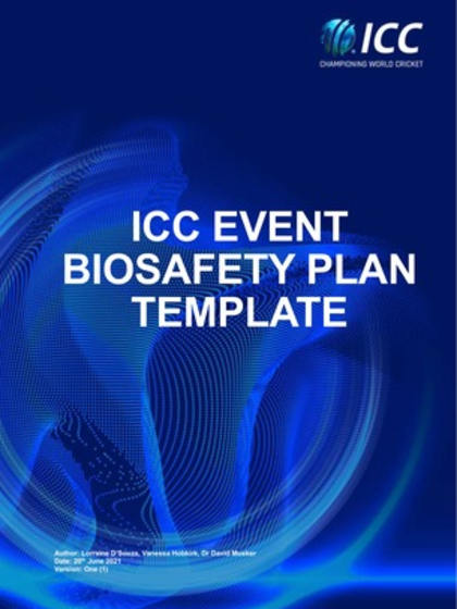 ICC Biosafety Plan for Events template