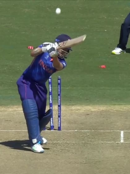 WICKET: Bhatia inside edge takes out the stumps