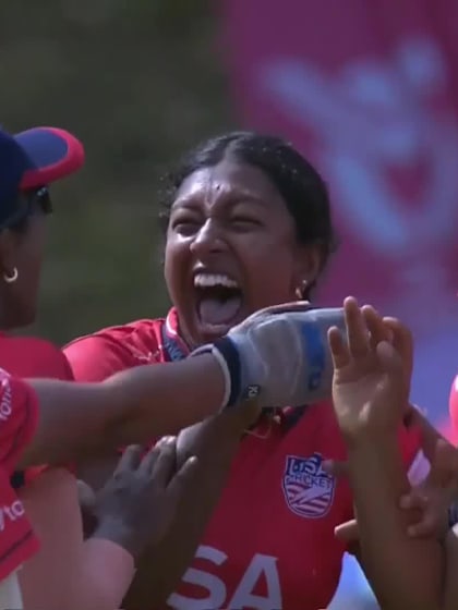 E McLeod with a Batting vs USA Women Under-19