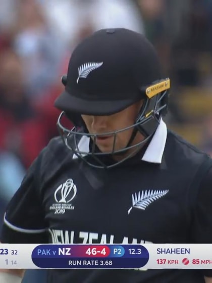 CWC19: NZ v PAK - Another for Shaheen as Latham is caught behind