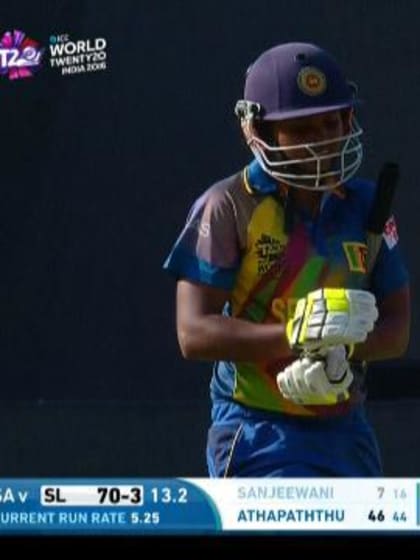 Anushka Sanjeewani Wicket Fall SL V SA Video ICC Womens WT20 2016