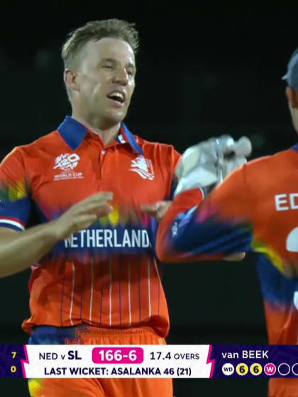 Dasun Shanaka - Wicket - Sri Lanka vs Netherlands