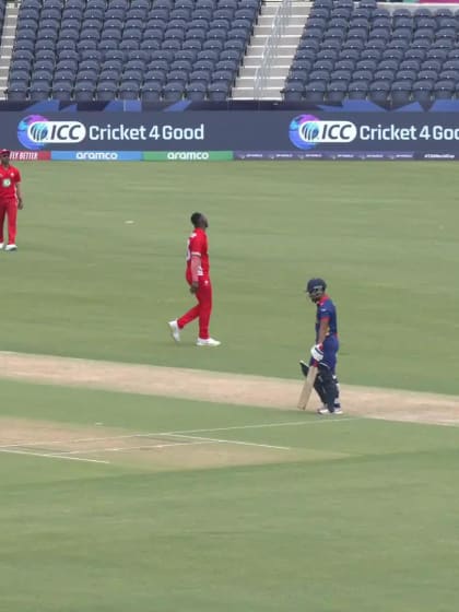 Sagar Dhakal with a Batting vs. Canada