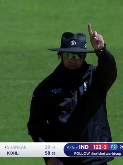 CWC19: IND v AFG - Rahmat gets Shankar LBW