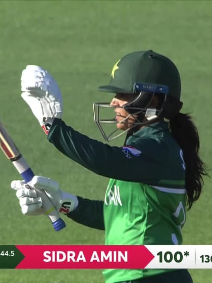 CENTURY: Sidra Ameen notches a brave ton