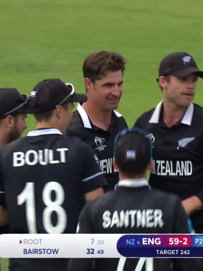 CWC19 Final: NZ v ENG – Root edges behind for 7