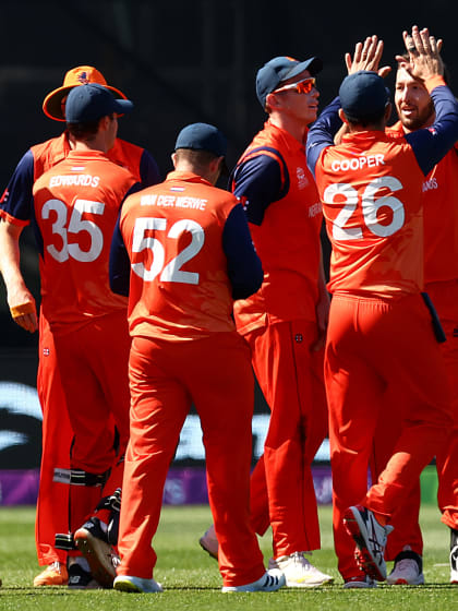 Wicket - Dhananjaya-de Silva - Netherlands v Sri-Lanka ICC T20WC 2022