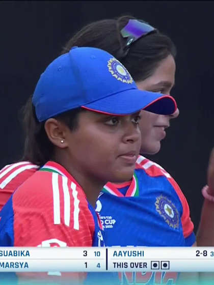 M Qistina with a Batting vs India Women Under-19