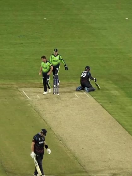 Wicket - Gerhard Erasmus - Namibia v Ireland ICC T20WC 2022