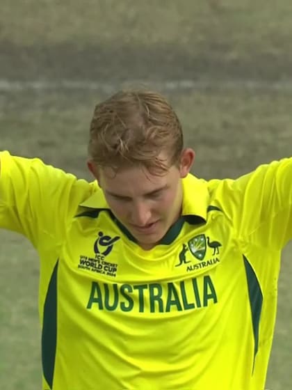 Priyanshu Moliya with a Batting vs. Australia