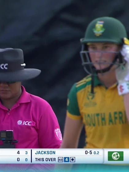 J Botha with a Batting vs Ireland Women Under-19