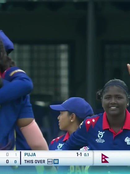 Aliya Hairun with a Batting vs Nepal Women Under-19