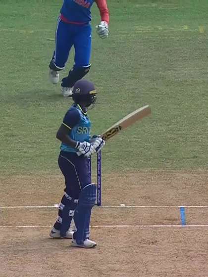 S Kavindi with a Batting vs India Women Under-19