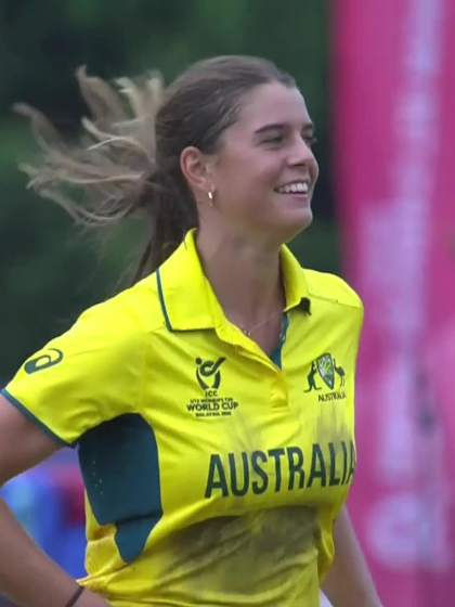 S Kavindi with a Batting vs Australia Women Under-19