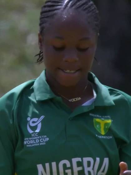 Annabelle Squires with a Batting vs Nigeria Women Under-19