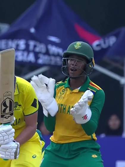 C Bray with a Batting vs South Africa Women Under-19