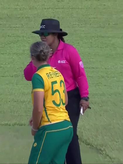 Kia Mccartney with a Batting vs South Africa Women Under-19