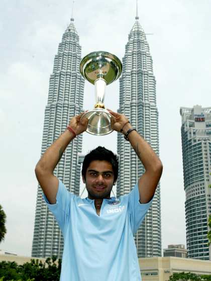 Virat Kohli with the 2008 U19 Cricket World Cup