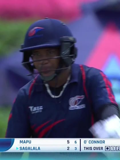 S Sagalala with a Batting vs New Zealand Women Under-19