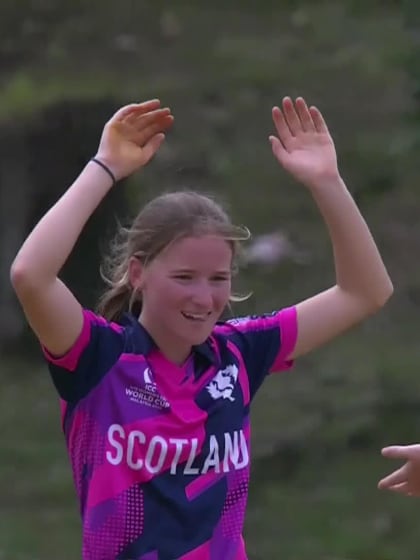 H Islam with a Batting vs Scotland Women Under-19