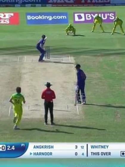 Harnoor hits first four of the innings | IND v AUS | ICC U19 Men’s CWC 2022