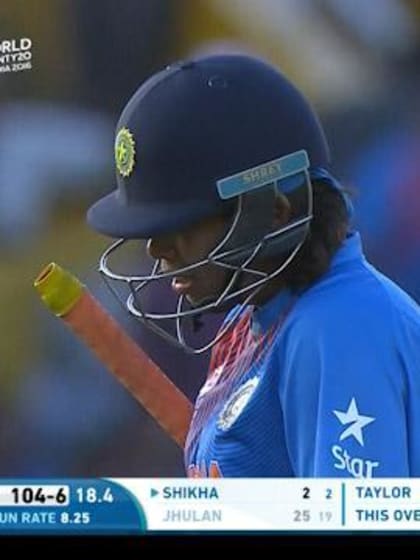 Jhulan Goswami Wicket Fall IND V WI Video ICC Womens WT20 2016