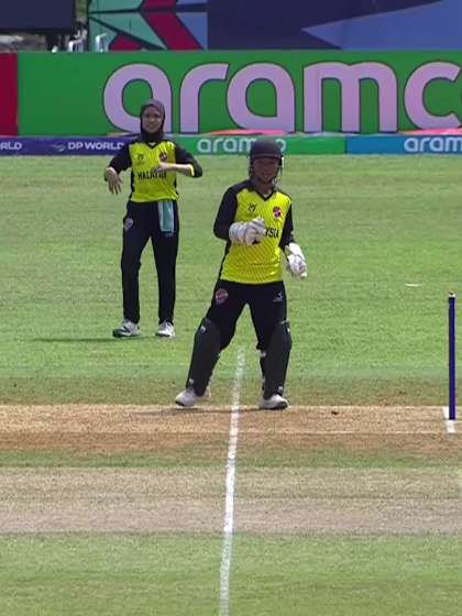 D Creese with a Batting vs Malaysia Women Under-19