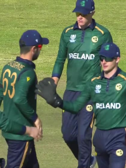 Kashyap Prajapati - Wicket - Ireland vs Oman