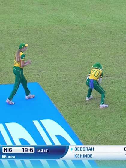 D Bassey with a Batting vs South Africa Women Under-19