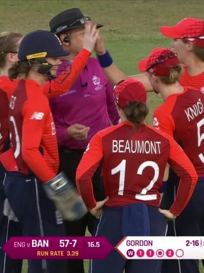 ENG v BAN: Lata Mondal falls to Kirstie Gordon