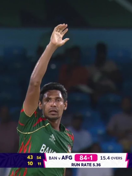 Azmatullah Omarzai - Wicket - Afghanistan vs Bangladesh