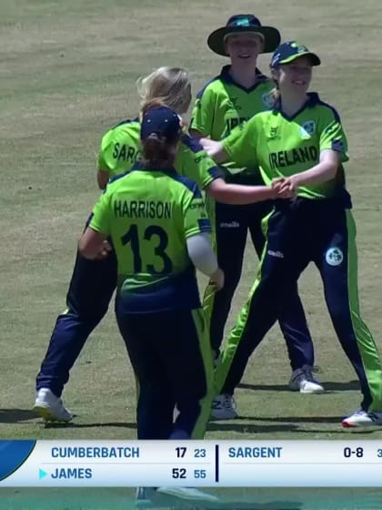 Wicket - Zaida-James - West-Indies-U19s-Women v Ireland-U19s-Women ICC U19W T20WC 2023