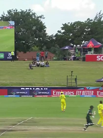 Mohammad Zeeshan with a Four vs. Australia